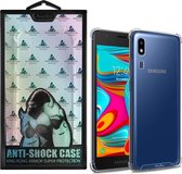 Backcover Anti-Shock TPU + PC voor Samsung A2 Core Transparant