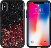BackCover Spark Glitter TPU + PC voor Apple iPhone Xs Max Rood