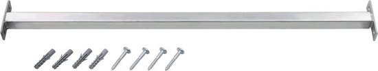 vidaXL - Barrièrestang - verstelbaar - 710-1200 - mm
