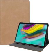 Samsung Galaxy Tab S5e hoes - PU Leer Folio Book Case - Licht Bruin