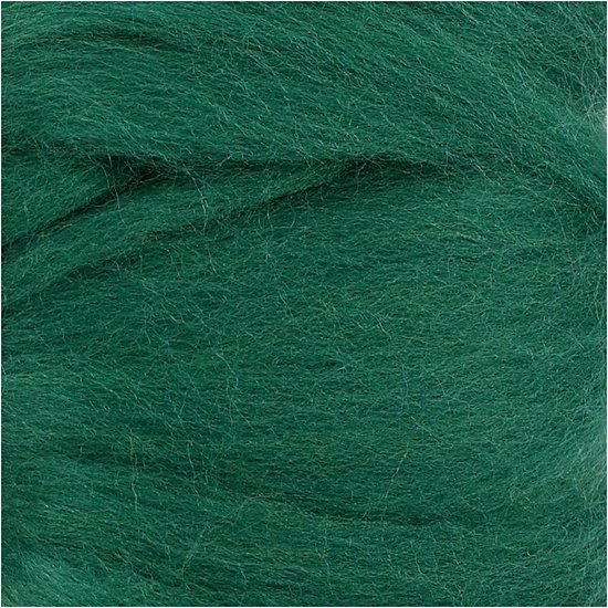 Merino wol, 21 micron, groen, 100 gr - Creotime