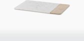 Marmeren Serveerplank - BWARI - Mangohout & Wit Marmer - Large ( 2 x 35.5 x 22 cm)