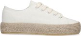 Sacha - Dames - Off white sneakers met touwzool - Maat 40