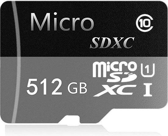 Geheugenkaart - Ultra Micro SDXC 512GB - UHS1 & A1 - met adapter - Geschikt  voor camera | bol.com