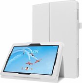 Tablet hoes geschikt voor Lenovo Tab E10 hoes - (TB-X104f) Book Case - Wit
