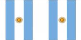 3x Buiten vlaggenlijn Argentinie 3 meter - Argentijnse vlag - Supporter feestartikelen - Landen decoratie en versieringen