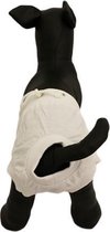 Periodebroekje / onderbroekje helemaal wit voor de hond - M ( lengte 17 cm, omvang 32 cm )
