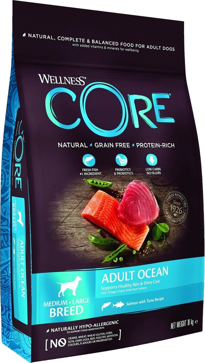 Wellness Core Grain Free Dog Ocean Zalm&Tonijn - Hondenvoer - 10 kg