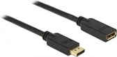 Premium DisplayPort verlengkabel - versie 1.2 (4K 60Hz) / zwart - 15 meter