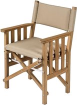 Regisseursstoel II Teak Premium met Forza Beige kussenset (Geolied)