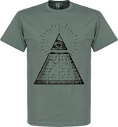 Alziend Oog T-Shirt - Donkergrijs - S