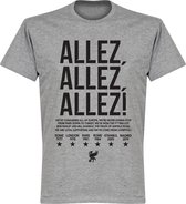 Liverpool Allez Allez Allez T-Shirt - Grijs - 4XL
