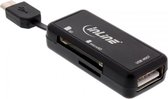 InLine Micro USB OTG adapter met kaartlezer