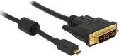 Micro HDMI naar DVI-D Dual Link kabel / zwart - 1 meter