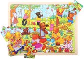 Bigjigs houten puzzel Teddy's picknick 24 stukjes