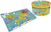 Scratch Puzzel Wereldkaart 150 Stukjes