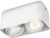 Philips myLiving Afzelia - Plafondlamp - 2 Spots - LED - Wit