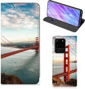 Geschikt voor Samsung Galaxy S20 Ultra Book Cover Golden Gate Bridge