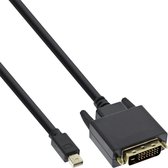 InLine Premium Mini DisplayPort 1.1a naar DVI kabel (1920 x 1200) / zwart - 1 meter