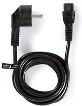 Nedis Apparaatsnoer met rechte C5 plug en rechte stekker - 3x 0,75mm / zwart - 2 meter