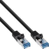 S/FTP CAT6a 10 Gigabit industriële netwerkkabel met PUR mantel / zwart - LSZH - 0,50 meter