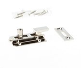 Dulimex Profielschuif met bocht PSB 640B messing vernikkeld 25 x 40mm 0412.340.2540 (Prijs per 2 stuks)