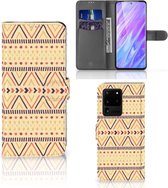 Book Cover Geschikt voor Samsung Galaxy S20 Ultra Telefoon Hoesje Aztec Yellow