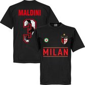 AC Milan Maldini Gallery T-Shirt - Zwart - L