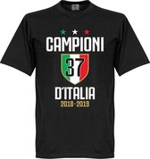 Campioni D'Italia 37 T-Shirt - Zwart - L