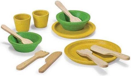 Plan Toys houten keuken accessoires Tafelgerei set 3605