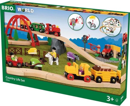 Afbeelding van het spel Brio houten trein set Country Life Set 33516