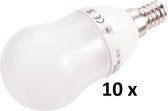 10 x Prolight ledlamp kogel 2,2w e14 warmwit