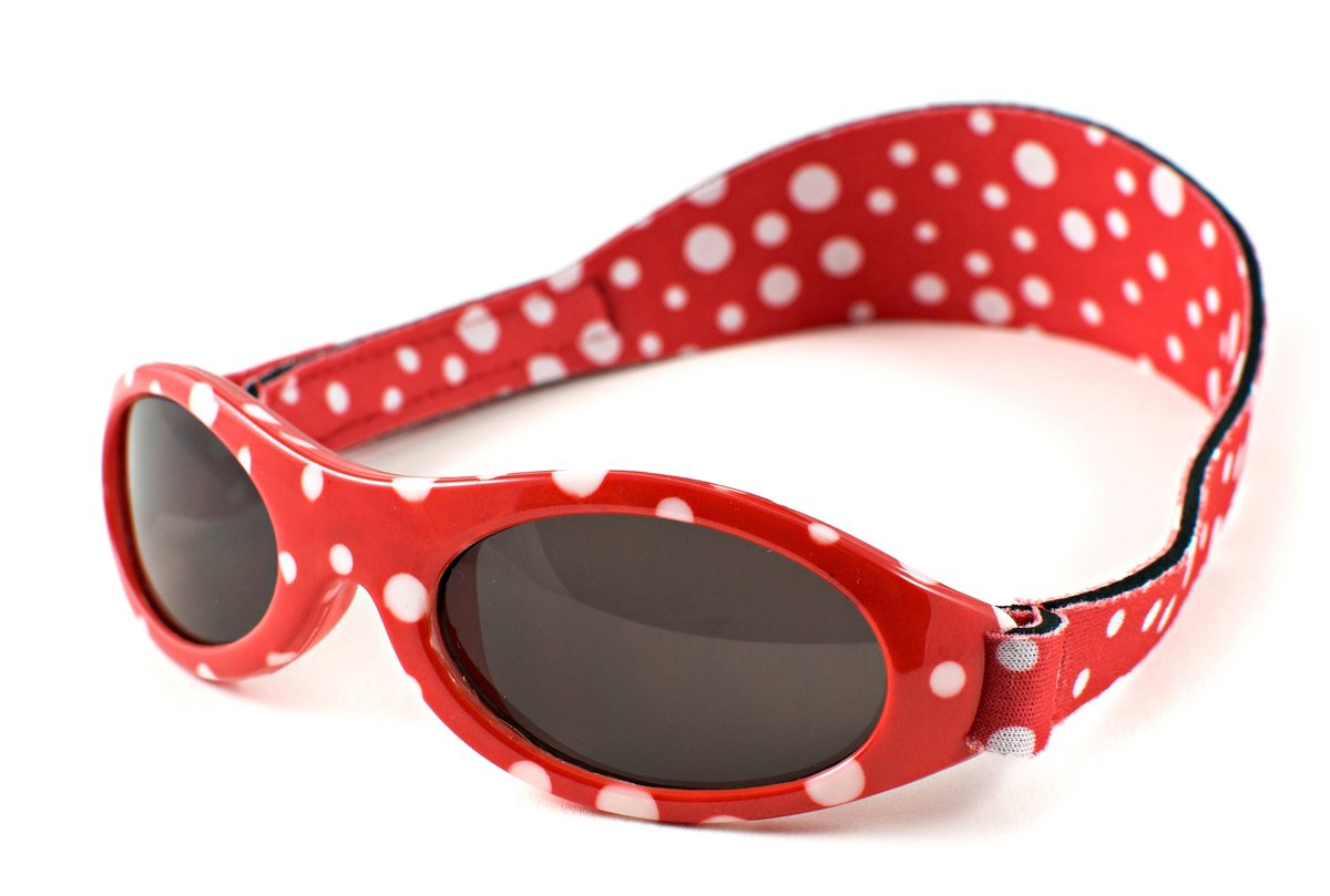 Banz - UV-beschermende zonnebril voor kinderen - Bubzee - Rood gestipt - maat Onesize (2-5yrs)