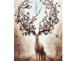 SEOS Shop ® Diamond Painting Volwassenen - Diamond Painting Kinderen - Diamond Painting Pakket Volledig - Herten Boom - 40x50 cm