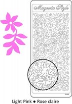 Vaessen Creative Sticker - 10x23cm - 10st - lichtroze solid flowers