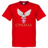 Servië Crest T-Shirt - Rood - XXL