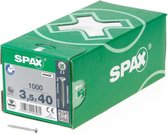 Spax Spaanplaatschroef platverzonken kop verzinkt pozidriv 3.5x40mm (per 1000 stuks)