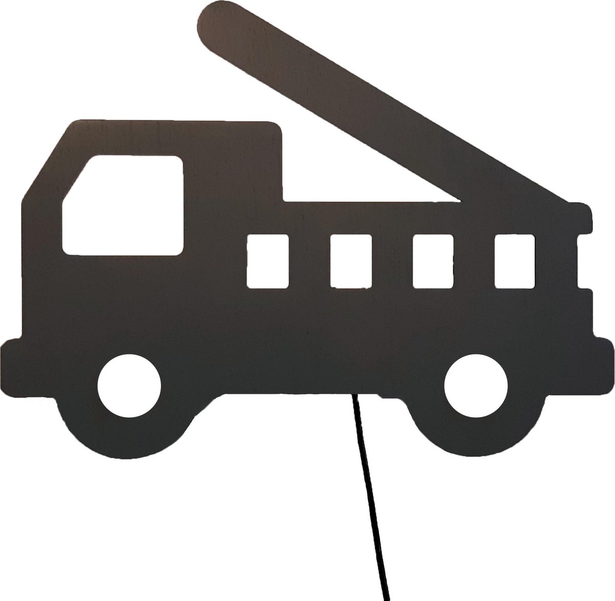 Houten Lamp Kinderkamer Brandweerauto E14 LED Wandlamp