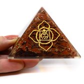 Orgoniet Piramide - Basis Chakra - Rode Jaspis (70 mm)
