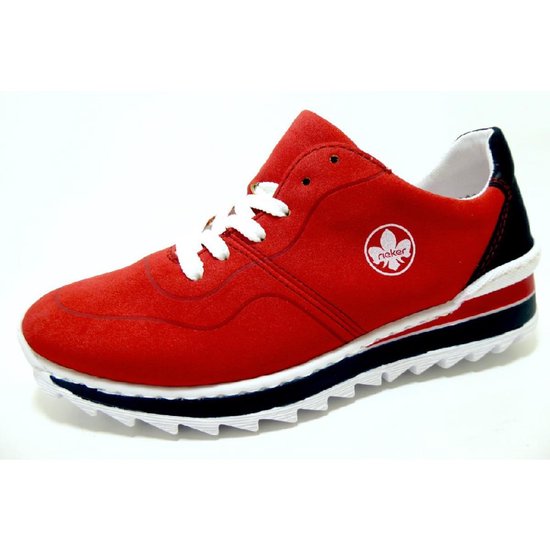 Rieker Sneakers rood - Maat 36 | bol.com