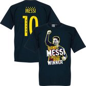 Messi 5 Times Ballon D'Or Winner T-Shirt - XXL