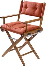 Regisseursstoel Teak DeLuxe met Forza Oranje kussenset (Geolied)