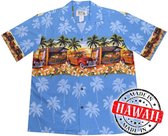 Hawaii Shirt - Blouse - Hemd "Oldtimers" - 100% Katoen - Aloha Shirt - Heren - Made in Hawaii Maat S