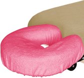 Mega Beauty Shop® badstofhoes voor massagebank behandelstoel donker roze - Beschermhoes