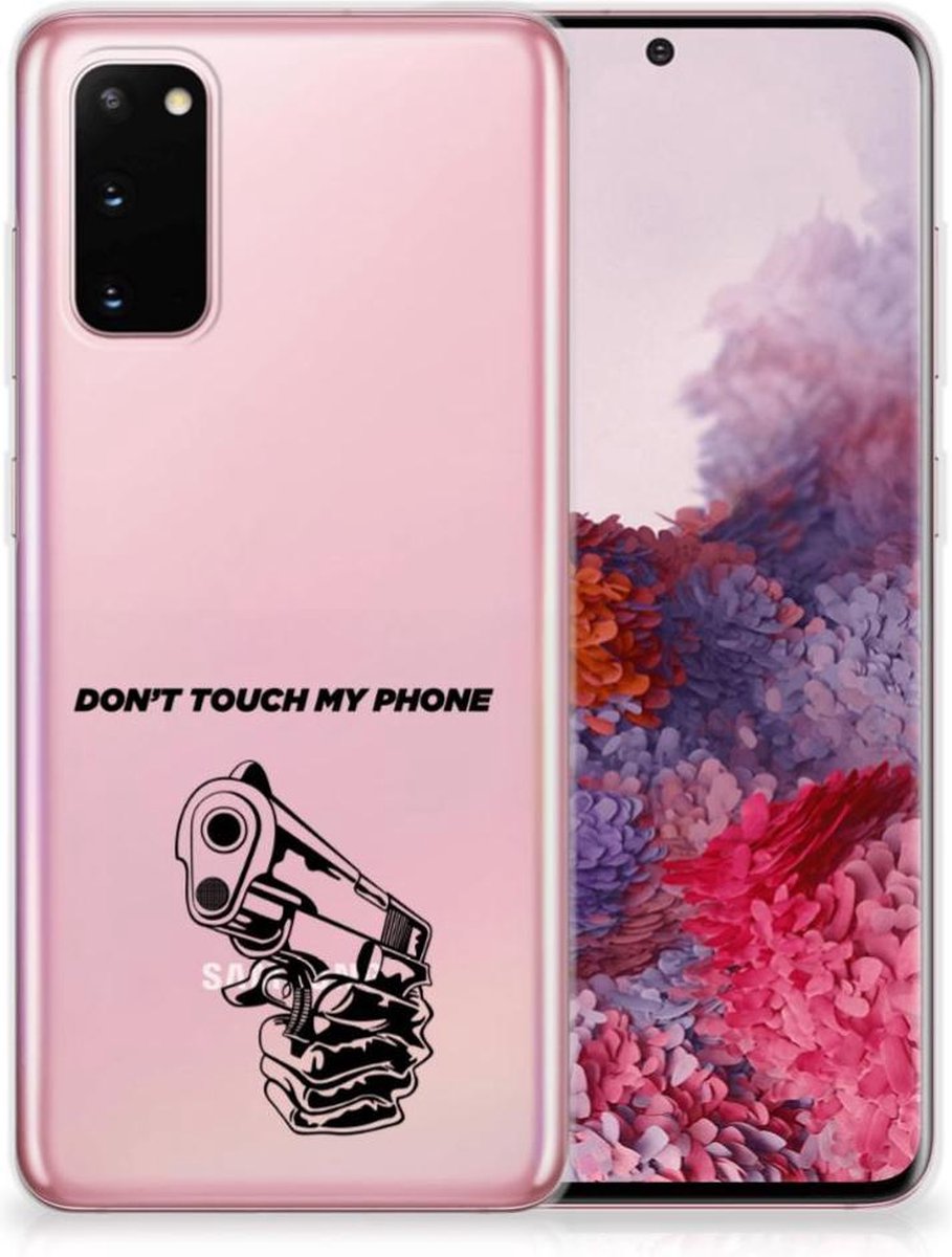 Samsung Galaxy S20 Silicone-hoesje Gun Don't Touch My Phone