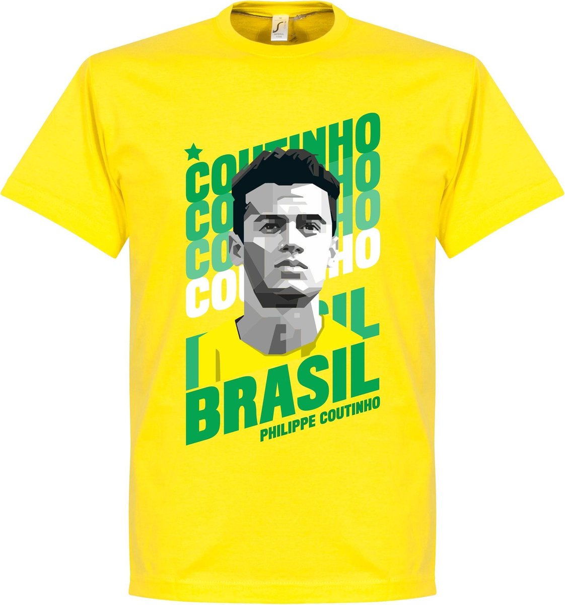 Coutinho Brazilië Portrait T-Shirt - XXXL