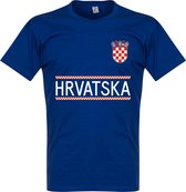 Kroatië Team T-Shirt - Blauw - XL