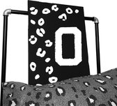 Leopard tekstbord met letter voornaam-leuk voor op een kinderkamer-letter O
