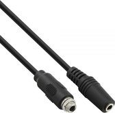 InLine 3,5mm Jack (v) - 3,5mm Jack (v) adapter met inbouw connector - 0,60 meter