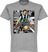 Del Piero Juve Comic T-Shirt - Grijs - 3XL